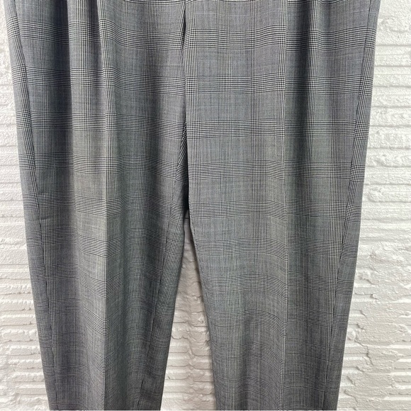 Hart Schaffner Marx Pleated Cuffed Suit Pants Gray Glen Plaid Waist 36 - Picture 6 of 11